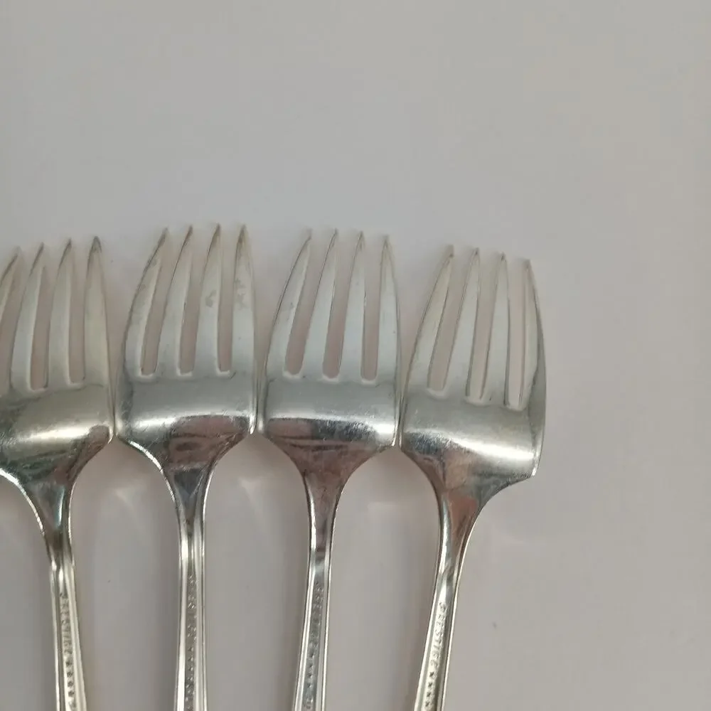 6X SF Oneida Prestige GRENOBLE Silverplate Salad Forks